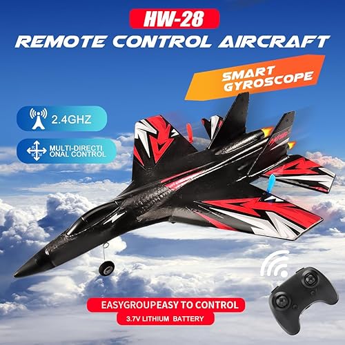 Miniatura 44 de Aviones planeadores de control remoto de 2.4 GHZ 2 canales, caza RC fácil de volar, avión de control remoto con giroscopio de equilibrio automático