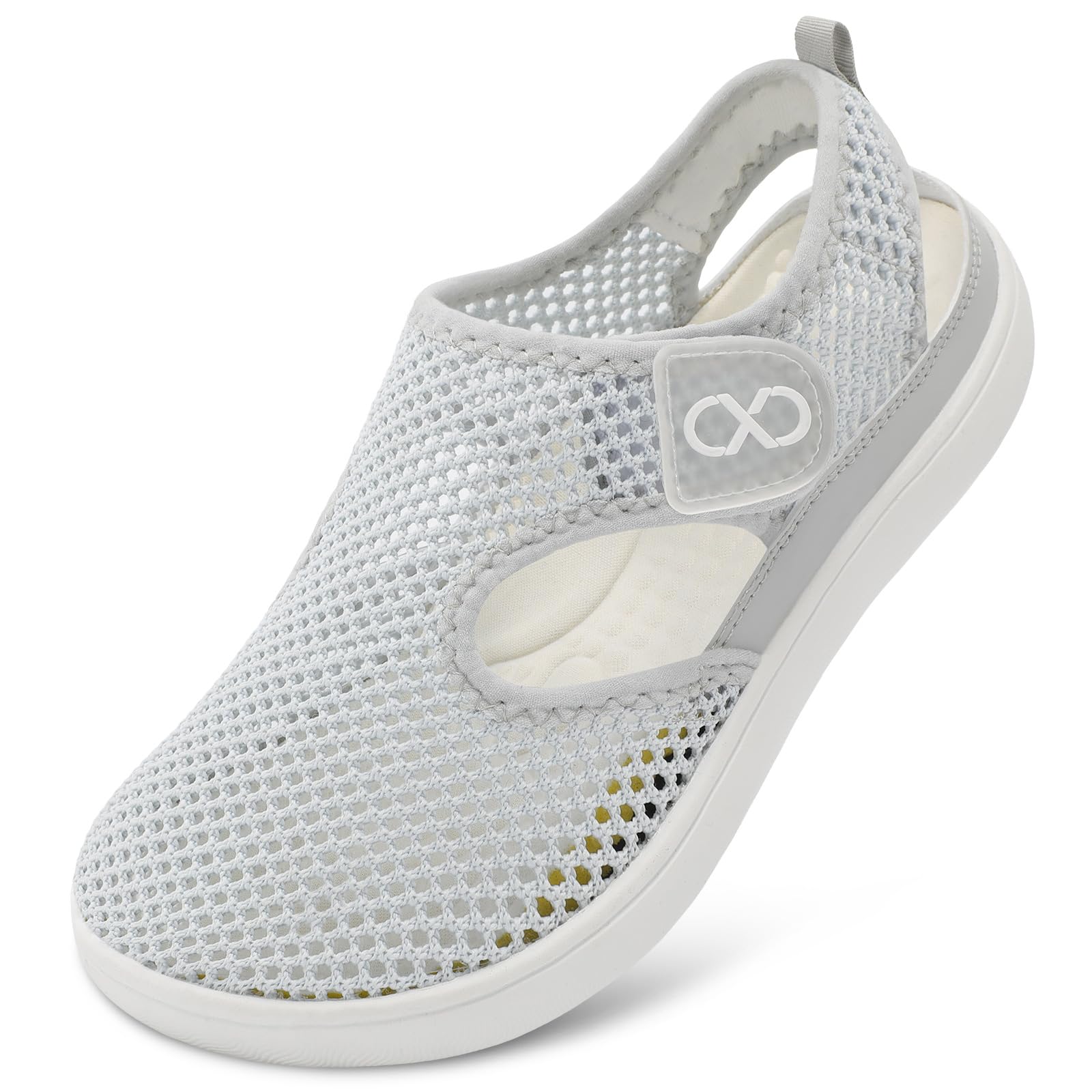 JOINFREE Womens Mesh Walking Sandals Closed Toe Breathable Air Knit Summer Shoes Adjustable Wide Toe Box Zero Drop Barefoot Sneakers for Beach Travel Camping Daily Wear Non-Slip — view 13