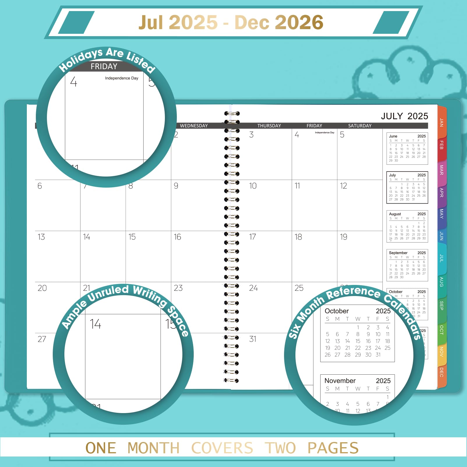 Snapklik.com : 2025-2026 Monthly Planner - 2025-2026 Planner From Jul