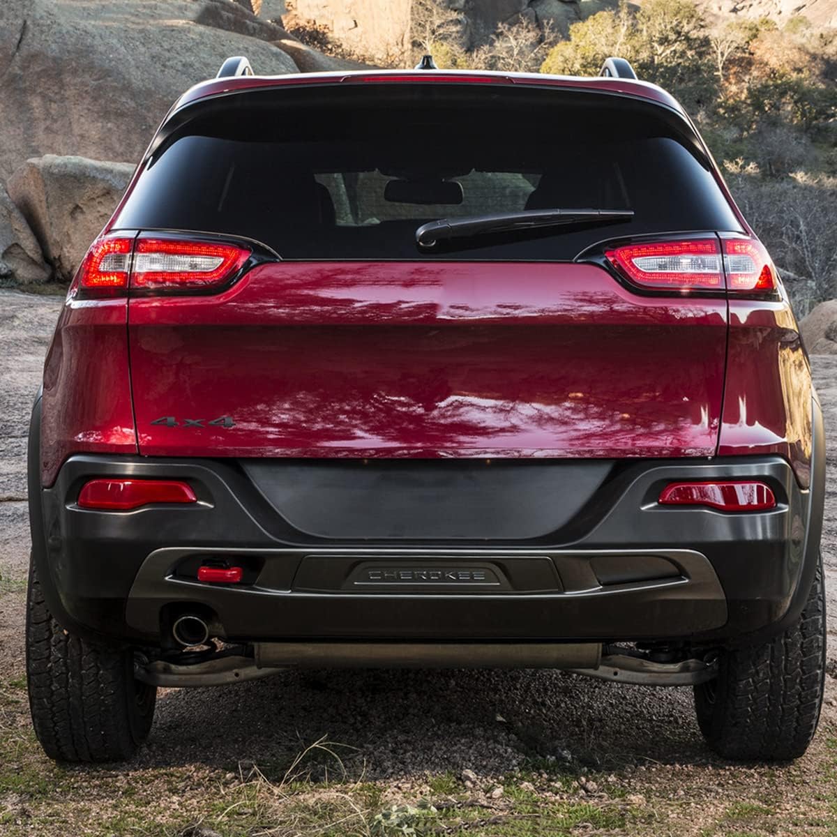 Pair Rear Bumper Reflector Compatible with 2014 2015 2016 2017 2018 Jeep Cherokee Accessories 68105145AC,68105145AC,