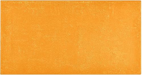 Tapetes de baño de felpa naranja oscuro, parte trasera de goma antideslizante, lavable a máquina, tapete absorbente de agua para baño, 39 x 20