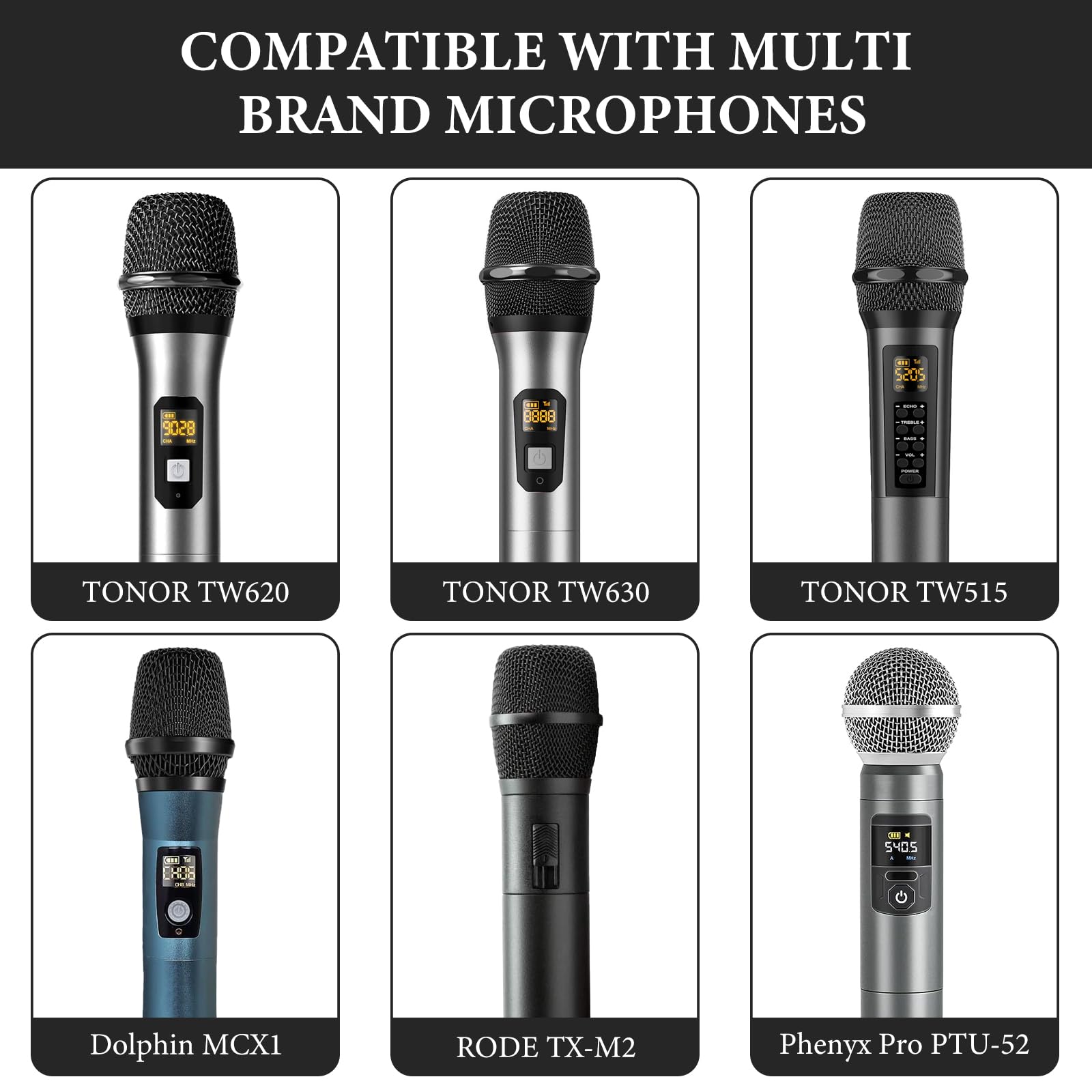 GEEKRIA Étui pour Microphone for Creators, Sac de Protection de Voyage avec Rangement pour câbles, Compatible avec Les modèles TONOR TW630, TW620, Dolphin MCX10, MCX20 et Gemini Sound GMU-M100 (Noir)