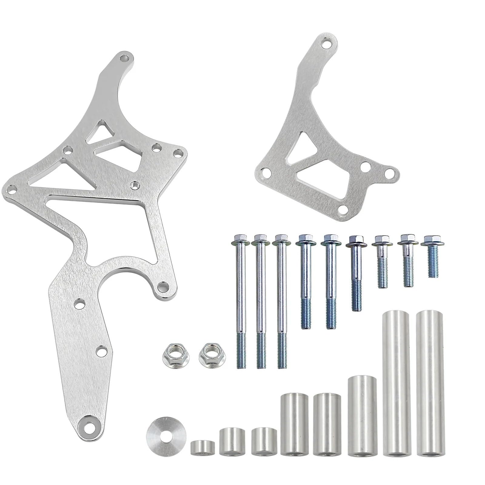 Motor Enginel Repair Bracket Stand Front Right Eng FIt for Chevrolet Truck FIt for SUV Engines Engine Serpentine Alternator Bracket(Silver)