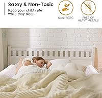 Vista 4 de YENING Parachoques de cama de bebé para niños pequeños, riel de protección de cama de espuma para cama de niños pequeños, parachoques para cama Gris