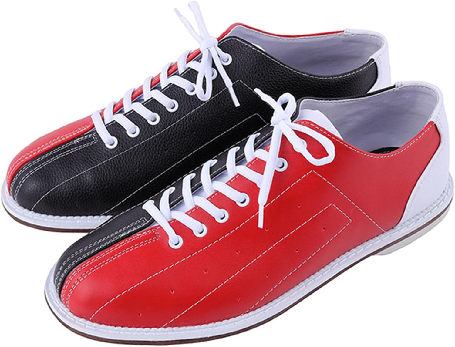 JiuQing Men's Bowling Shoes Beginner Casual Training Shoes Microfiber Sliding Sole