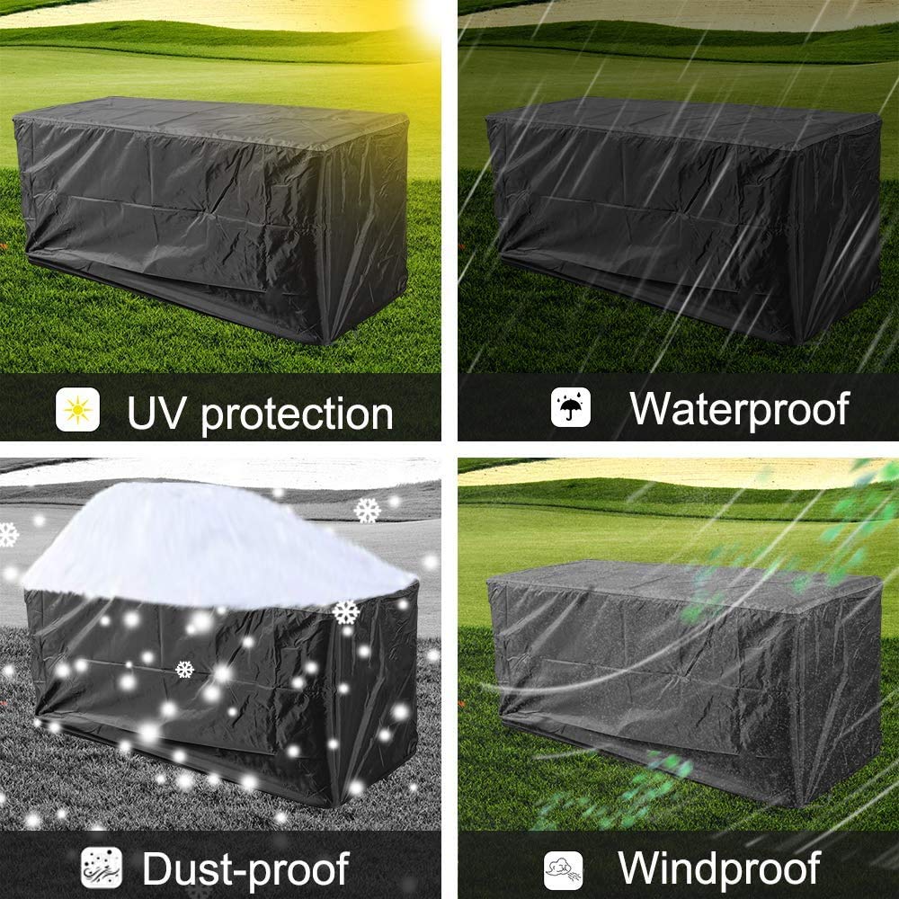 Housse De Protection Pour Coffre De Terrasse – Imperméable, Résiste Aux UV Et Au Vent