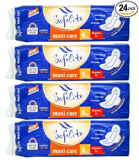 Safelite sanitary pads for women (Pack of 24 pads, sanitary napkin set) (Large Sanitary Pads 24pcs)