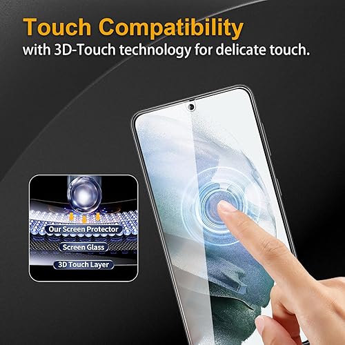 Miniatura 3 de Nixinioo Paquete de 3 protectores de pantalla de privacidad para Samsung Galaxy S21 5G con 3 protectores de lente de cámara, vidrio templado