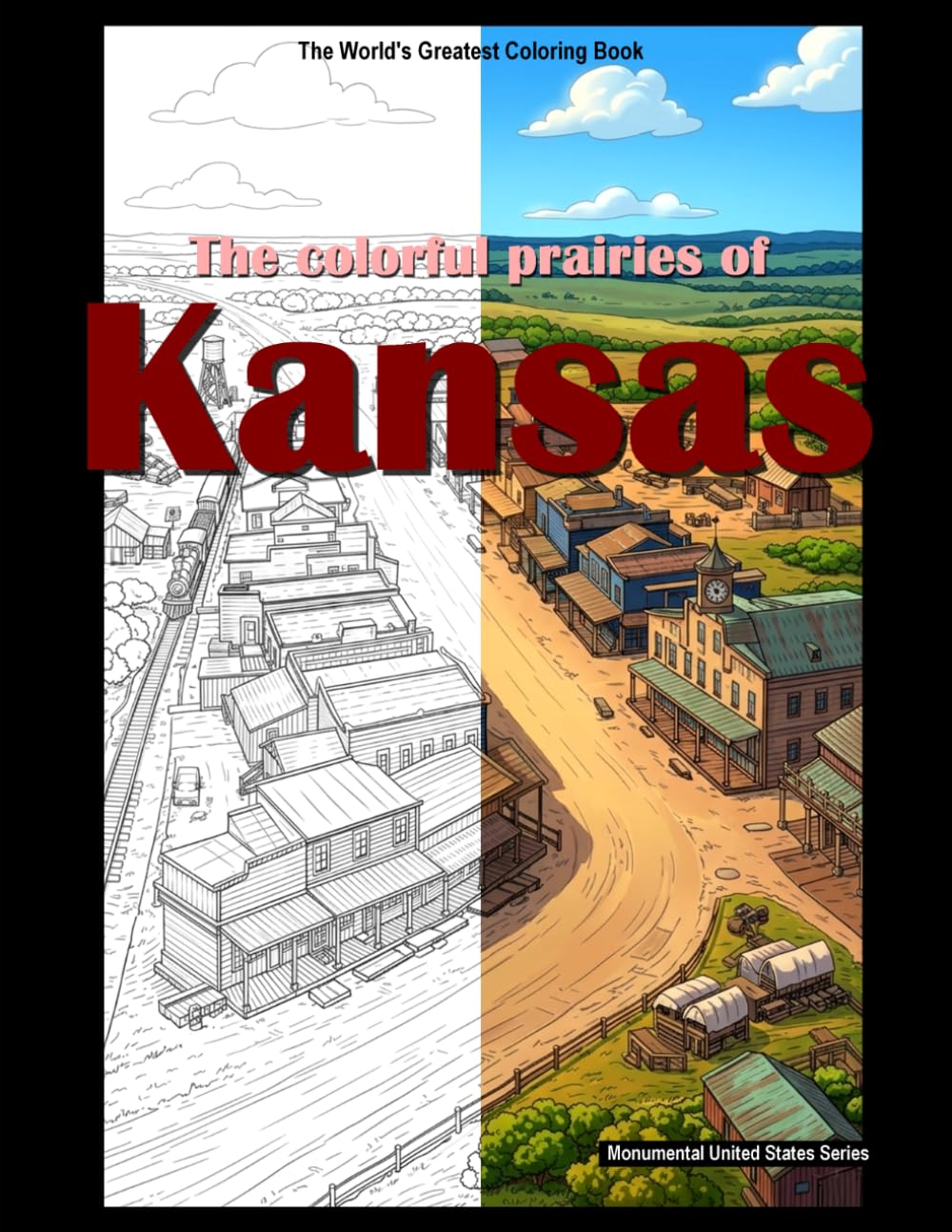 The colorful prairies of Kansas: A coloring book (USA monumental)