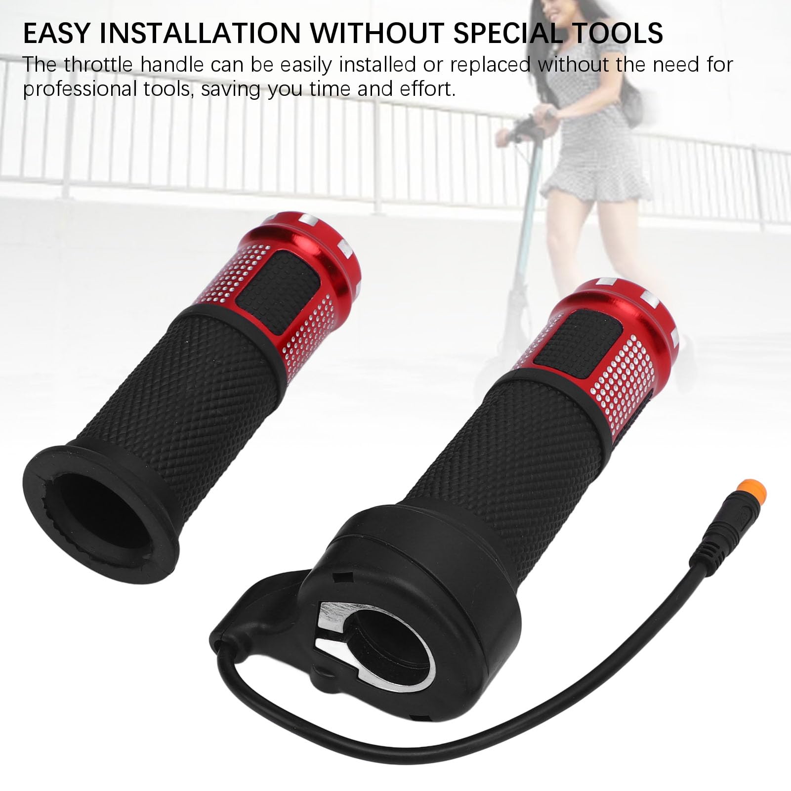 Grip del'acceleratore di Scooter Elettrici, Impugnatura a Farfalla con Torsione con Controllo della velocità, Impugnatura della Maniglia del'acceleratore per SmartGyro (rosso)