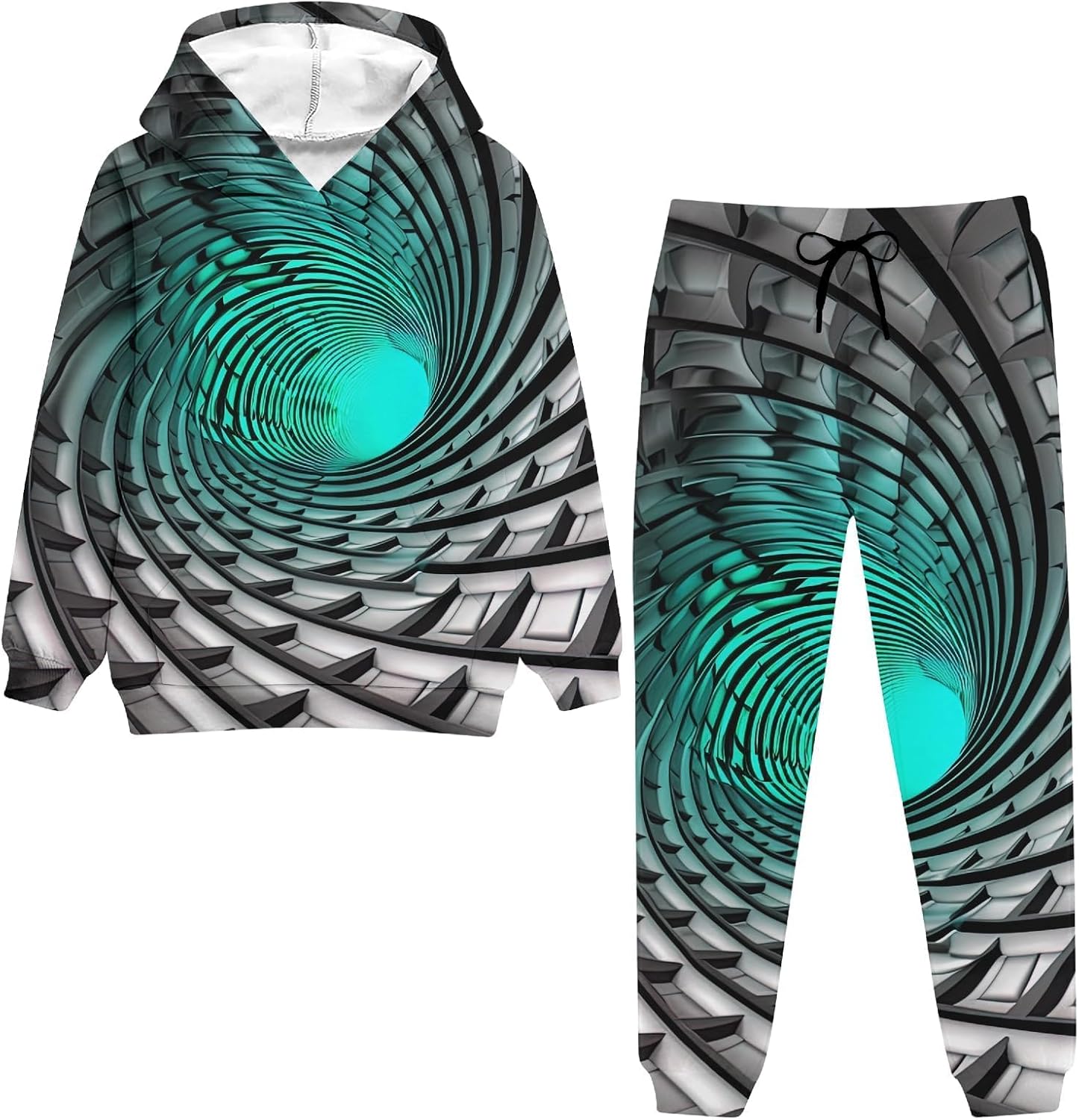 Belovecol Boys Hoodie Pant Set 3D Print Hooded Sweatshirt Sweatpant Suit 2 Piece Clothing Set for 5-14 Years