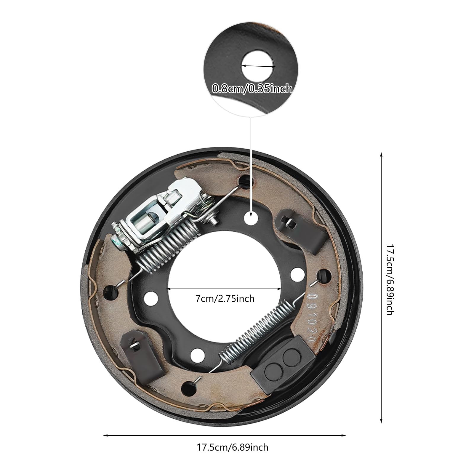 Kit de freins de chariot de golf pour EZGO/Yamaha (1993+) – 17,5 x 17,5 cm avec dissipation de la chaleur noir (gauche + droite)