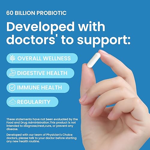 Miniatura 2 de Paquete de salud intestinal 600 mil millones de probióticos + enzimas digestivas, apoya la digestión, la inmunidad y el alivio de los gases,