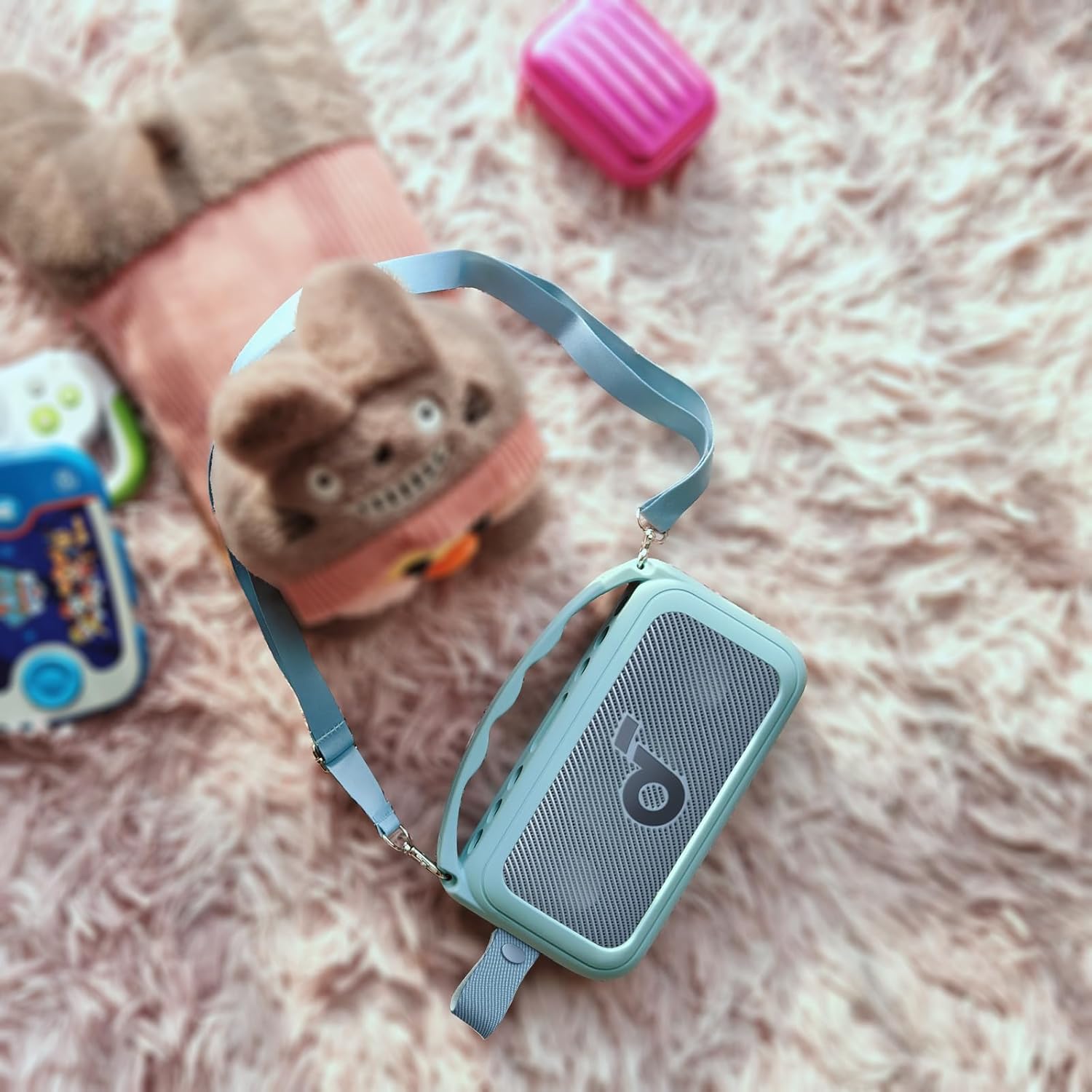 Silicone Cover Case for Soundcore Motion 300 Wireless Hi-Res Portable Speaker, Protective Holder Skin for Motion 300 Speaker Case Accessories (Blue) - Image 6