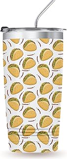 Taco Tumbler, Stainless Steel 20OZ Insulated Tumbler, Gift for Taco Lovers, Women, Men, Girls, Coworkers