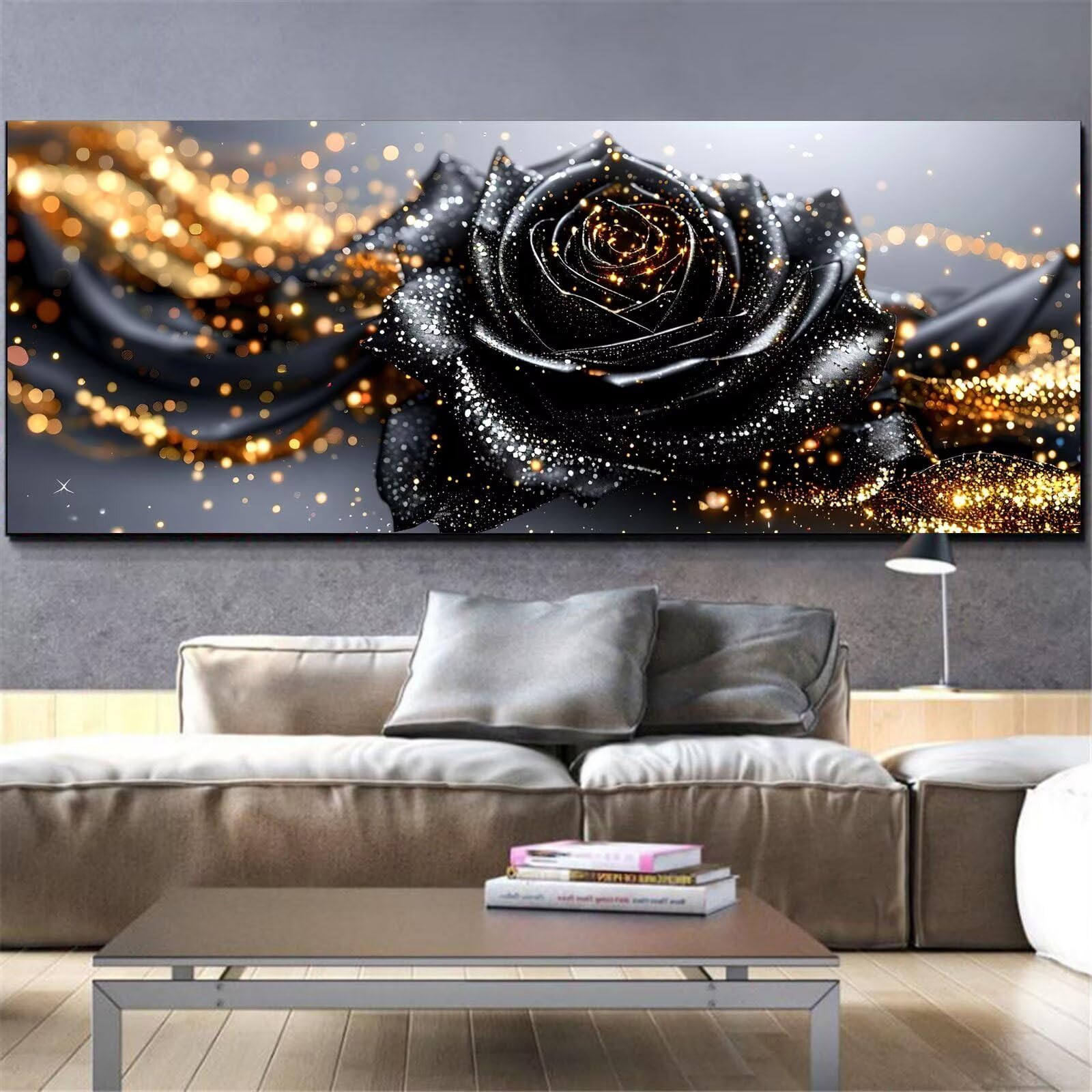 Peinture diamant rose kit complet de broderie strass noir - 8