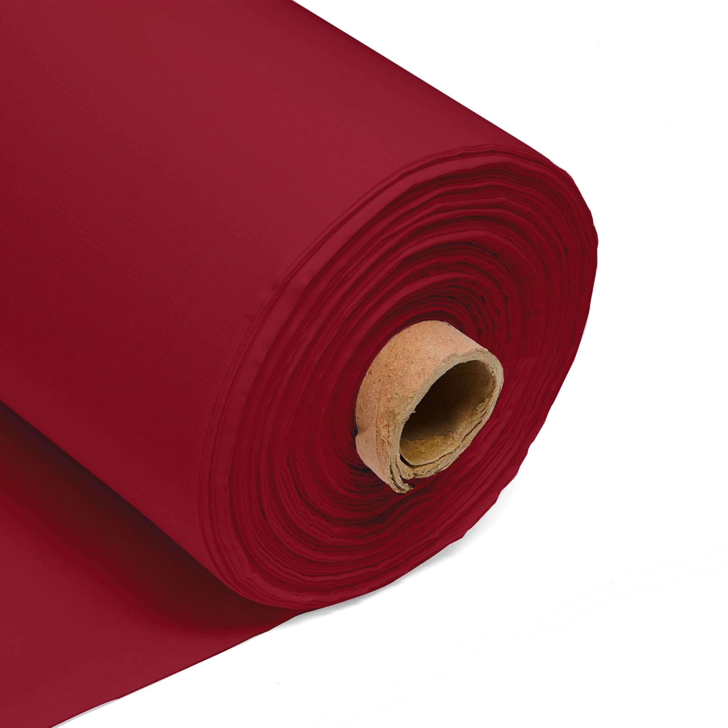 5 Metre 100% Cotton Plain Wine Fabric – 60 Inch 150cm Wide 150GSM Material – for Sewing, Dressmaking, Quilting, Curtain Linings, Pillowcases & Totes – by Discount Fabrics LTD