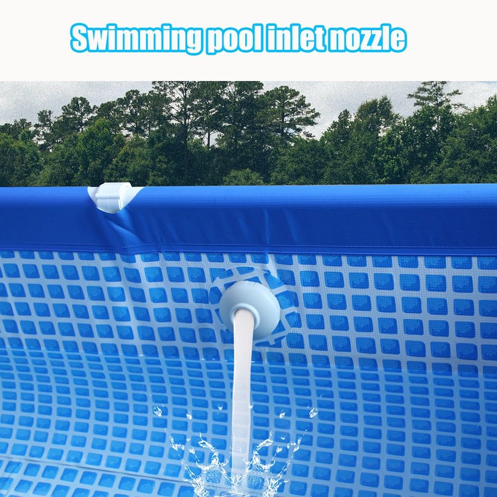 Kit Crépines Et Bouchons Pour Piscine Intex Ø32 Mm - 1 Sortie, 1 Entrée, 4 Bouchons, En PP/PVC Résistant - 7