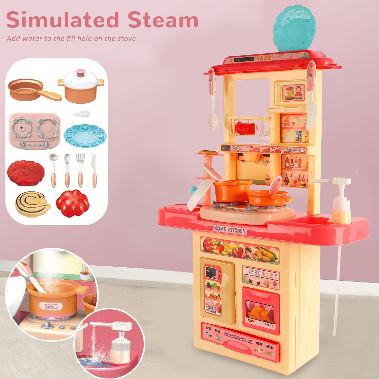 Juego de cocina para niños de 3 a 8 años