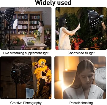 Nanlite FC-120B Bicolor LED Photo and Light 145W 2700K-6500K LCD Display Bluetooth App Control 2.4G DMX/RDM 12 Built-in Effects Photography Lighting for Video Recording Streaming Portrait Outdoor | Bluetooth App Control 2.4G DMX/RDM 12 Built-in Effects Photography Lighting for Video Recording Streaming