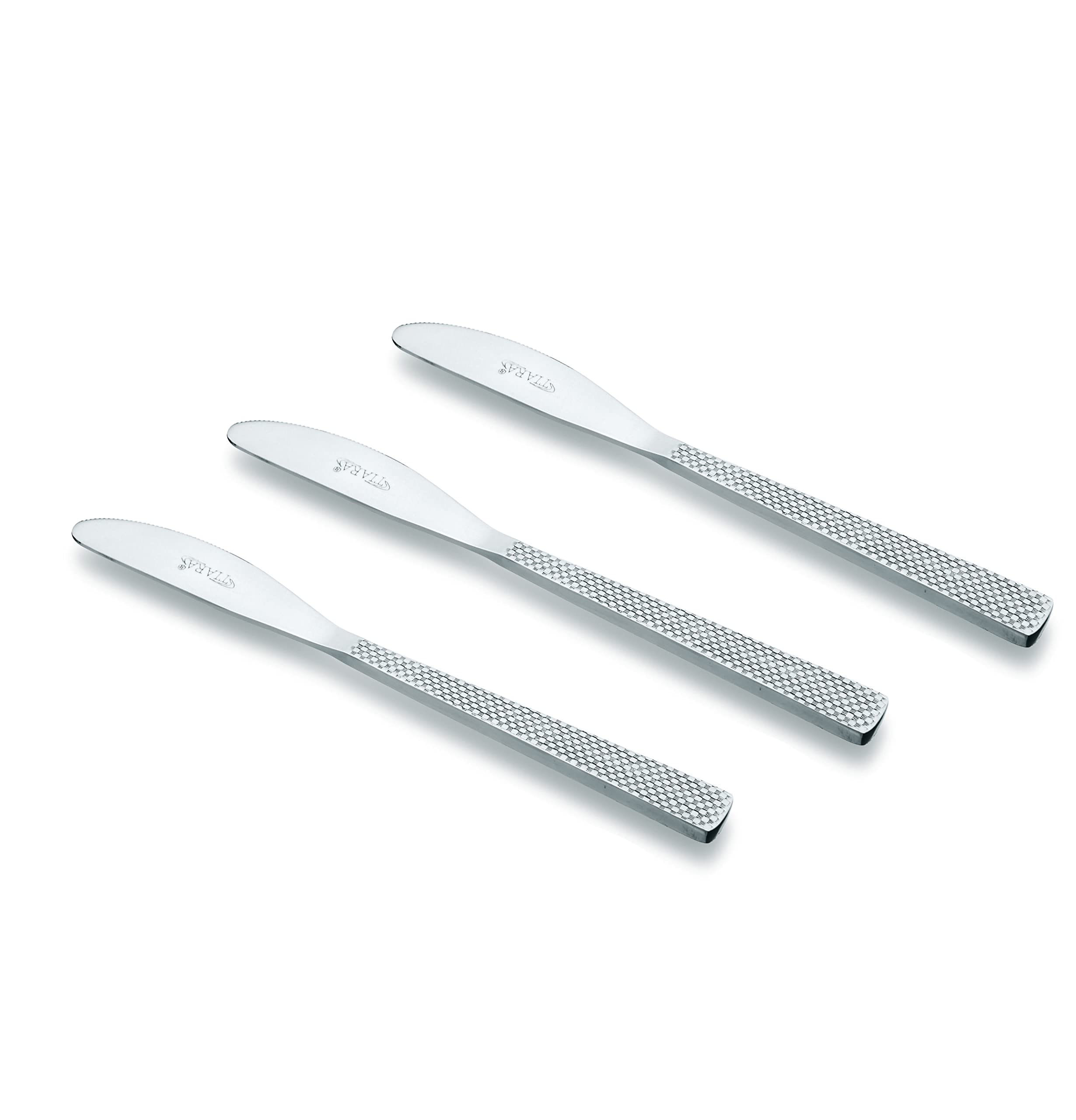 TIARA SILVER 3pc Set Dinner Knife, butter spreader Stainless Steel Quality