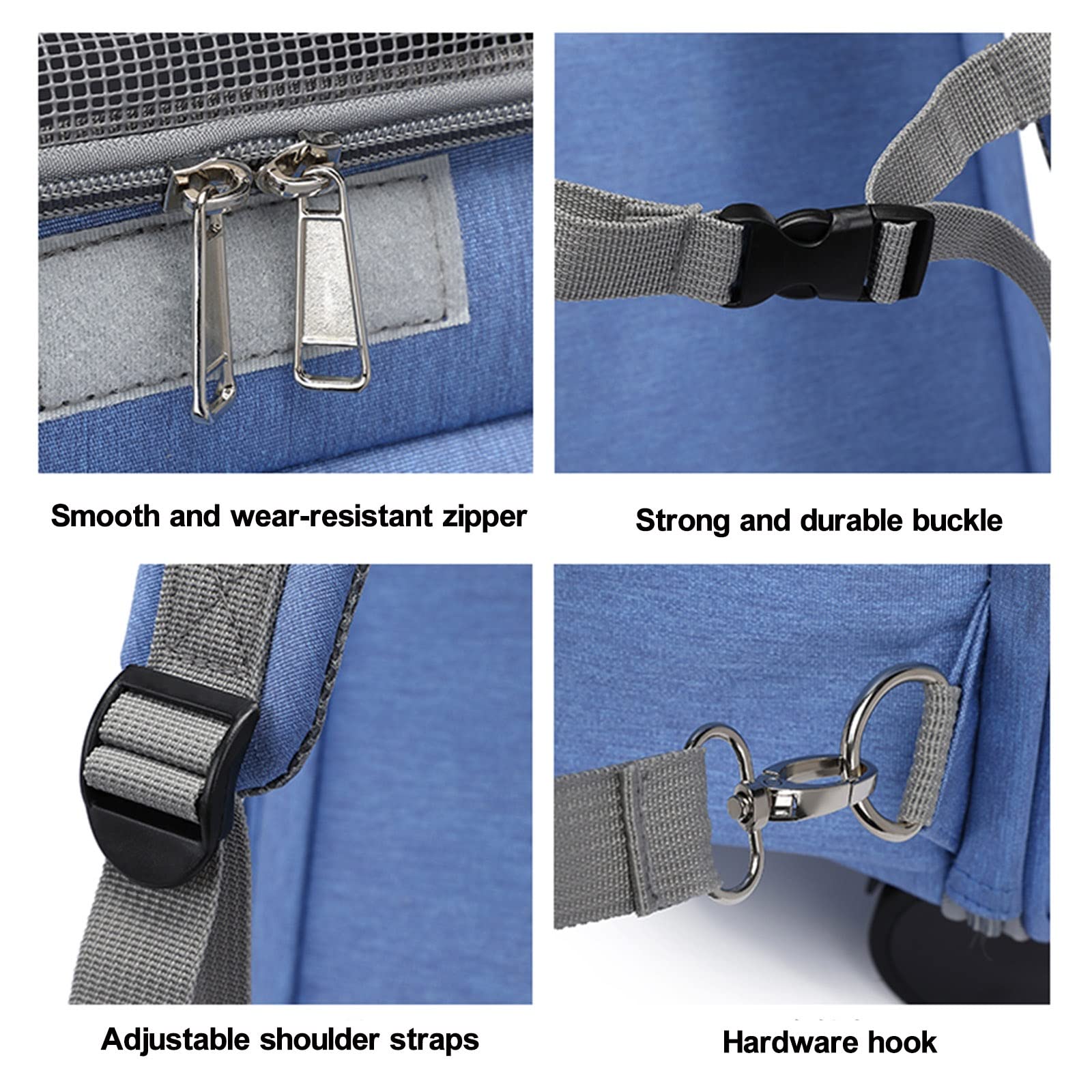 Katzen-Rucksack – mehrere Taschen und atmungsaktive Haustier-Reisetasche für Maine Coon, Yorkie und Chihuahua bis zu 8,2 kg mit Rollen – perfekt für Abenteuer unterwegs