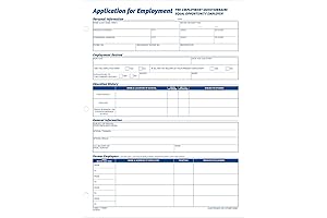 50-Sheet Adams TOPS 8 1/2 x 11 Inch Employee Application Pads (2 Pack)