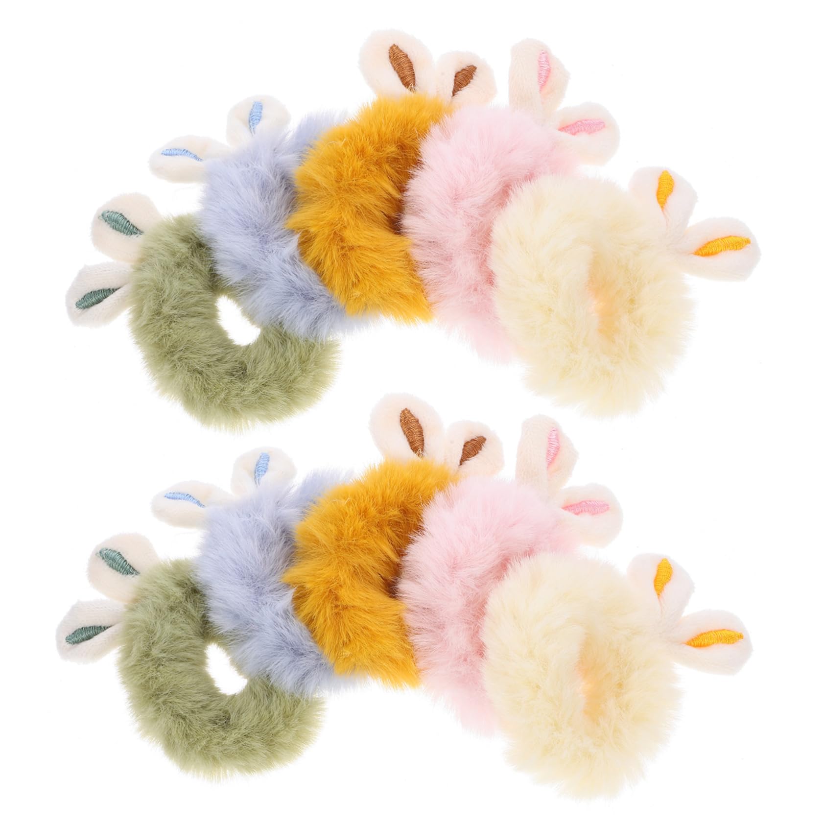 Healeved 50piezas Gomillas De Pelo De Peluche Para Niñas Pack De Scrunchies Suaves Accesorios De Cabello Fáciles De Usar y Combinables Para Estilos Elegantes