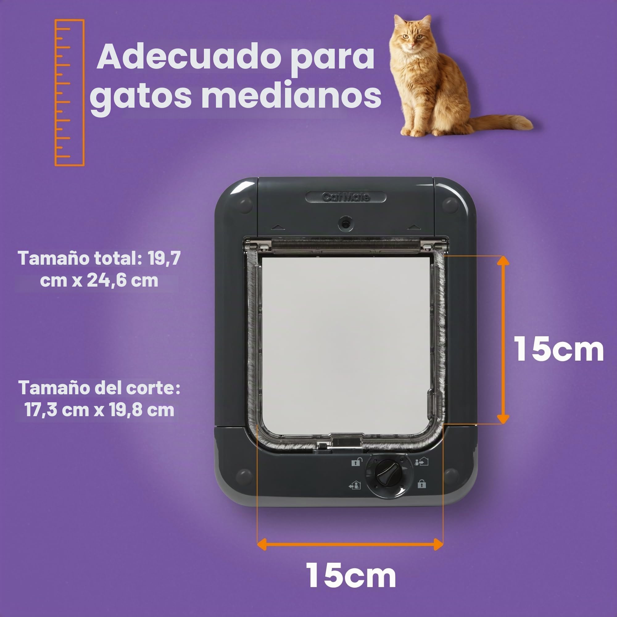 Cat Mate - Puerta de Gato Que Funciona con Microchip