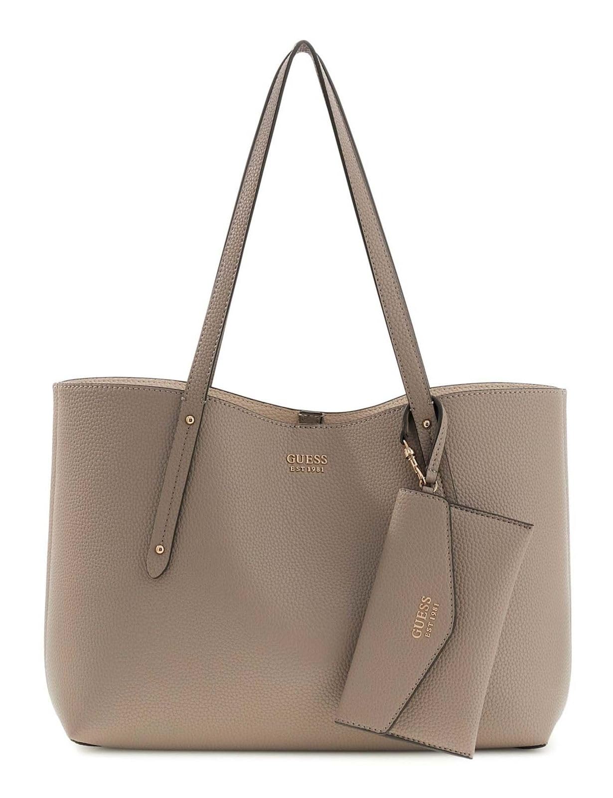 GUESS Shopper Brenton Tote Dark Taupe