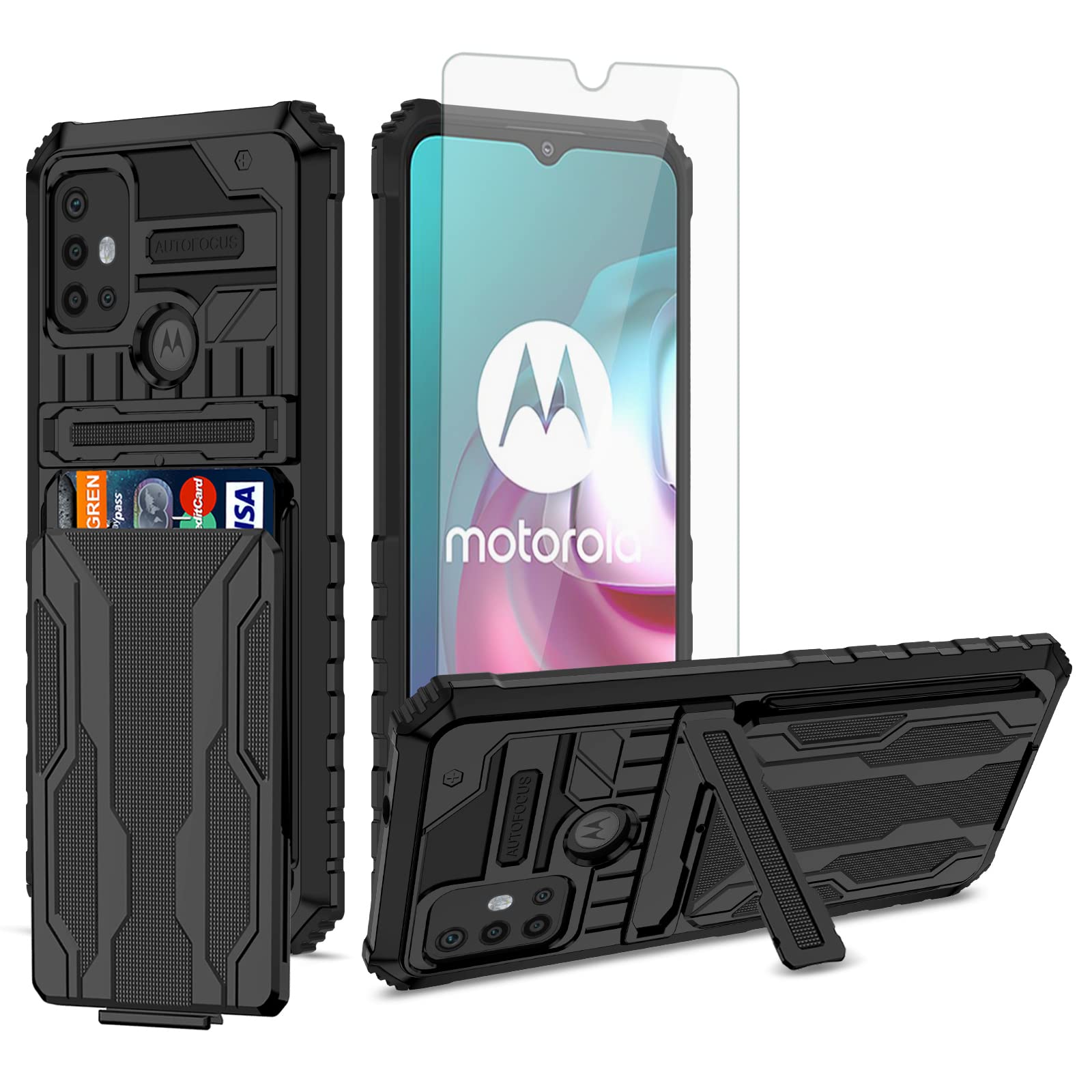 NEINEI Cover Per Motorola Moto G62 5G 2 Vetro Temperato,Custodia Con