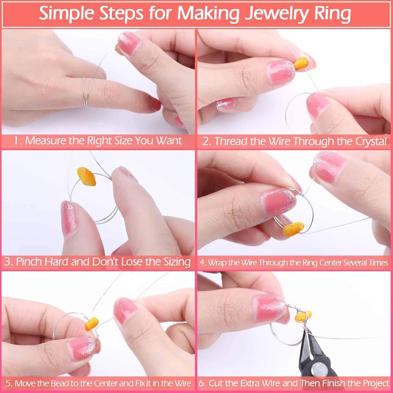 Acejoz 800 Pcs Crystal Beads for Jewelry Ring Making, Jewelry Stone Chip Beads, Small Crystals Gemstones Beads with Plastic Box for Jewelry Ring, Earring and Bracelets Making