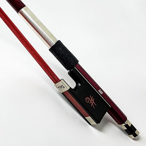 Miniatura 16 de The Piano Guys Arco de violonchelo de fibra de carbono Arcos con incrustaciones de rana de ébano y pelo de caballo premium (4/4, Ziggy)