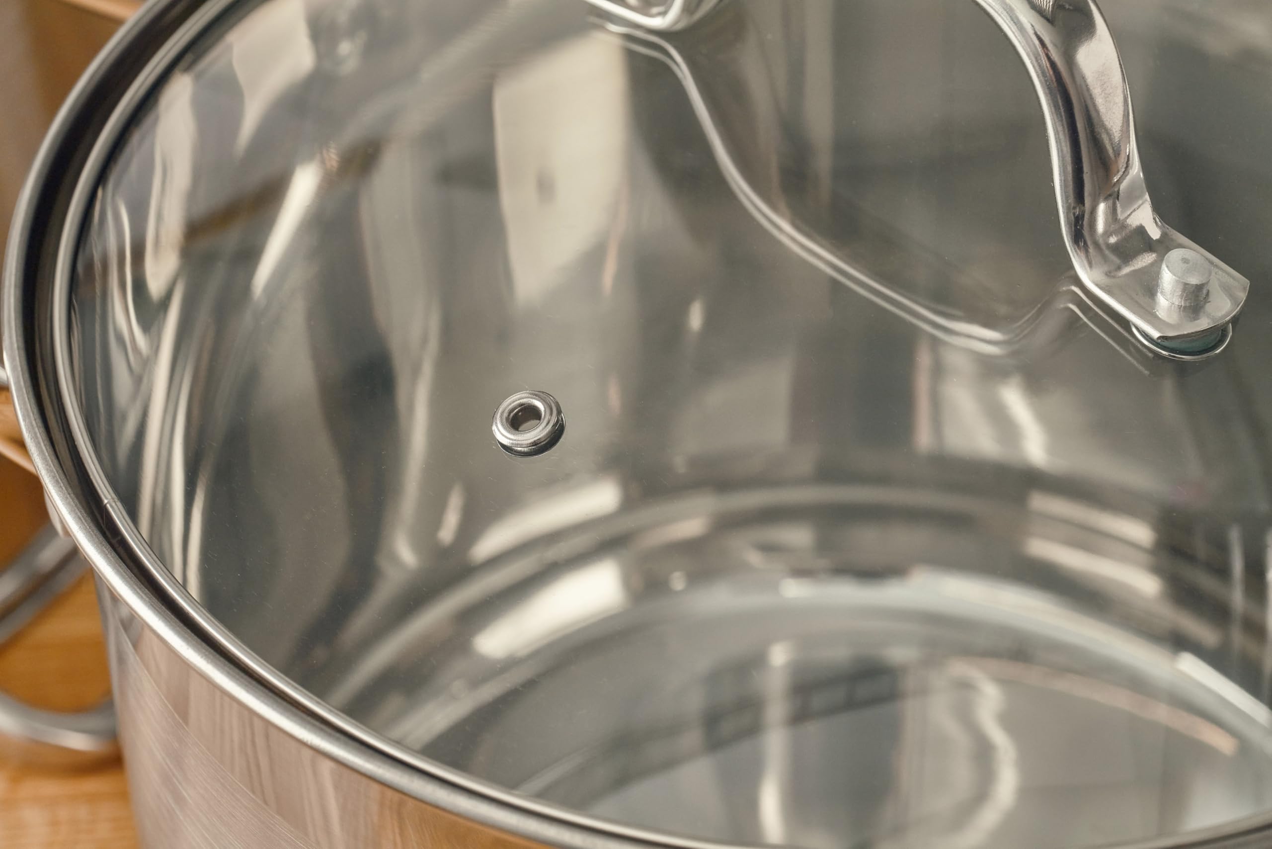 RESTO Garnek ze stali nierdzewnej 28 cm – garnek uniwersalny 13 l – garnek do duszenia z pokrywką – garnek do wszystkich rodzajów kuchenek również indukcyjnych – garnek do gotowania z odporną na