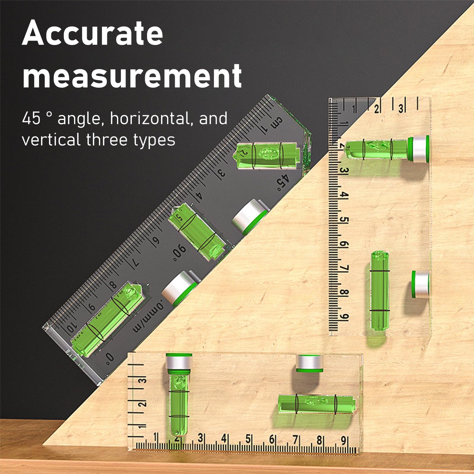 Base Levels Tool With 90°/180° Levels Bubble For Mechanics Picture Hanging Construction Tool Bubble Levels Tool