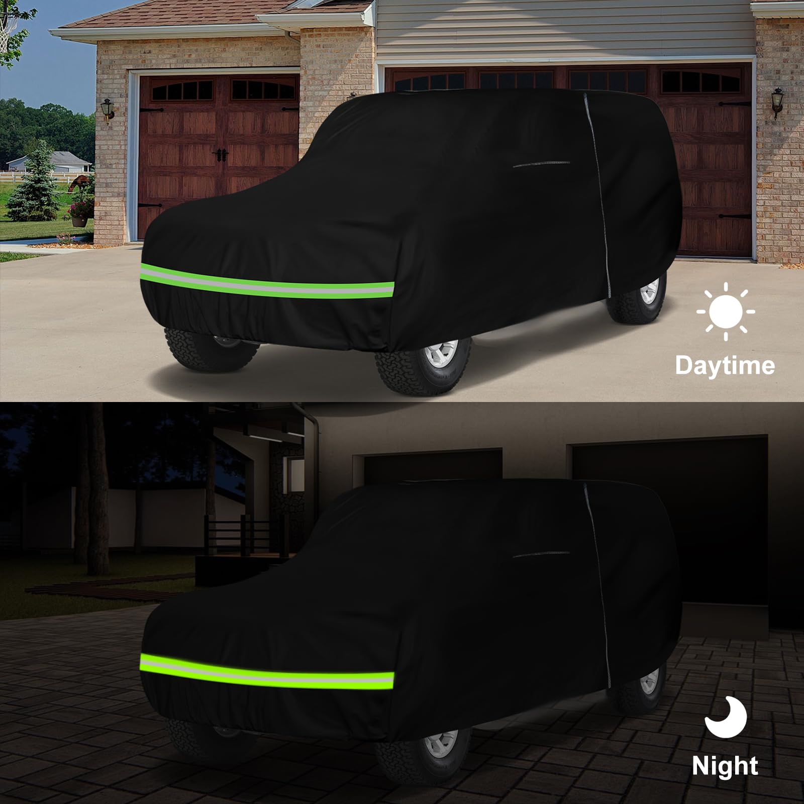 Waterproof Car Cover Compatible with Chverolet K5 Blazer GMC Jimmy 1969-1991 210T All Weather Classic Car Covers with — view 6