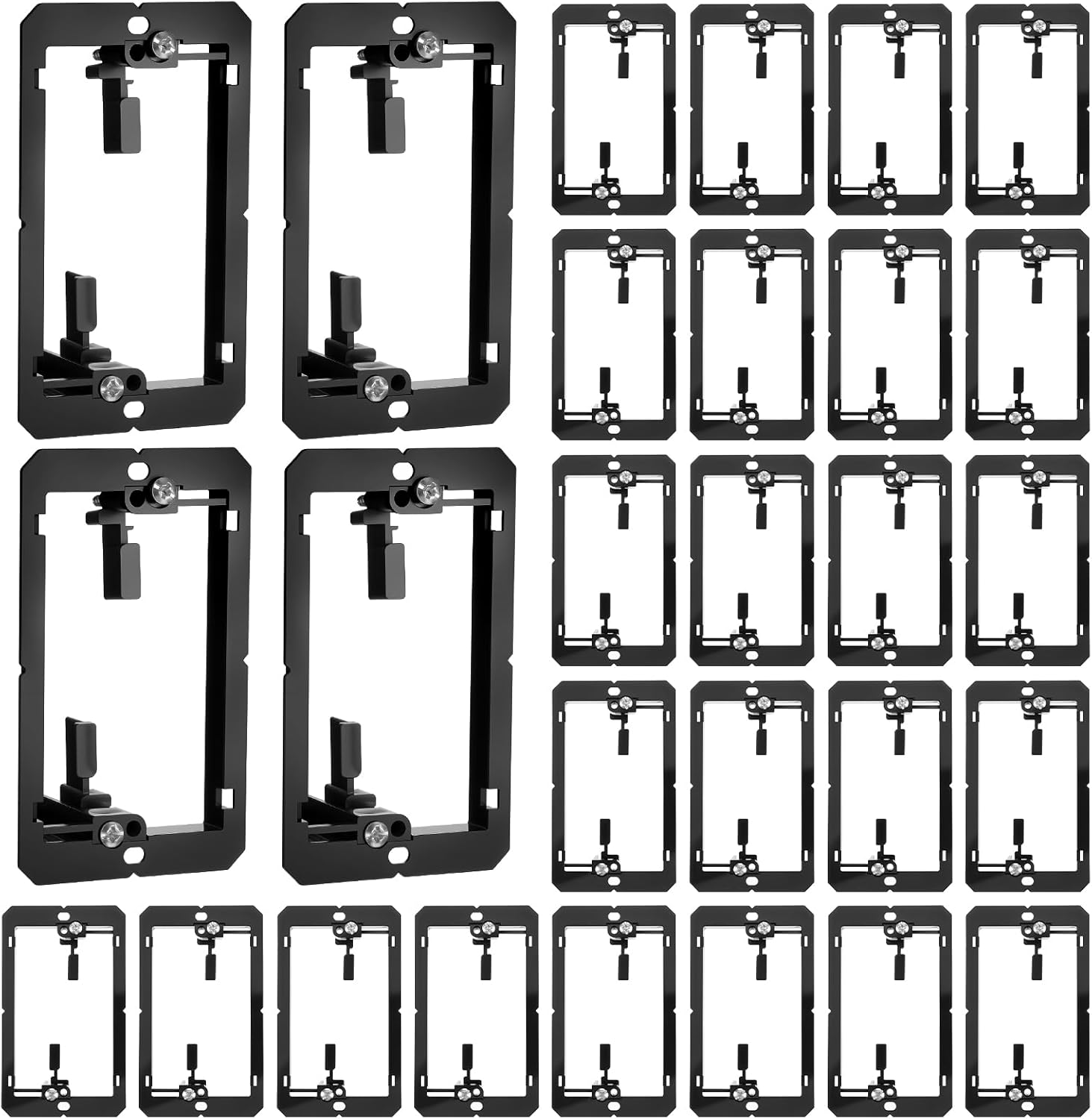 28 PCS 1 Gang Low Voltage Mounting Bracket, Outlet Hider Bracket, Recessed Cord Management for Single Gang Wall Plate, Telephone Wires, Network Cables, HDMI, Coaxial, Speaker Cables