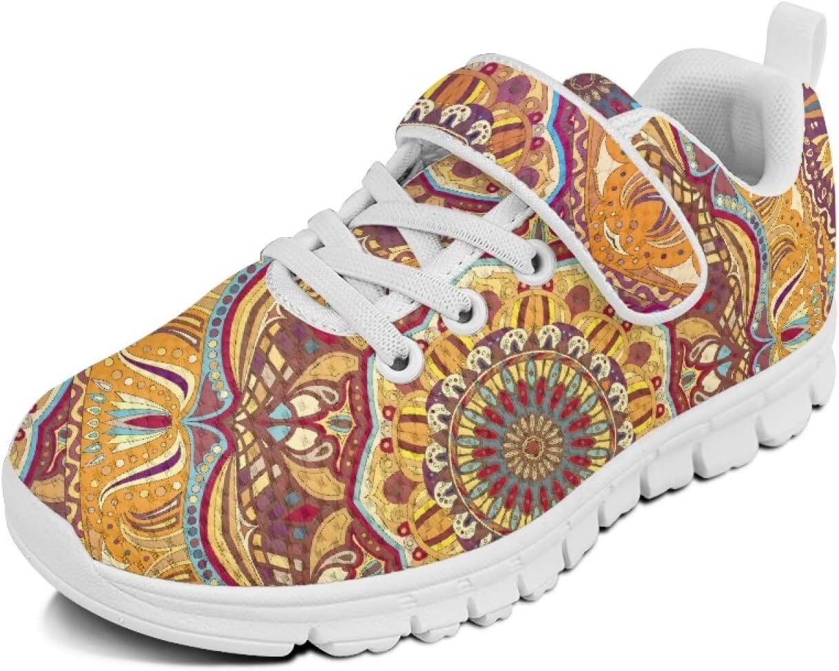 Girls Boys Lightweight Strap Sneakers Non-Slip Running Athletic Shoes High Top Barefoot Shoes Walking Sneakers