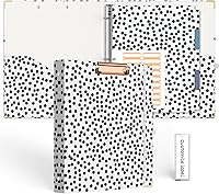 Vista 30 de EYROZILL Mini carpeta de 3 anillas, 5.5 x 8.5 pulgadas, 2 pulgadas, estampado de vaca