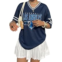 Baseball Jersey Women Game Day Sports Fan Shirts Oversized Baseball Mama Tshirt V Neck Tops Fans Gifts