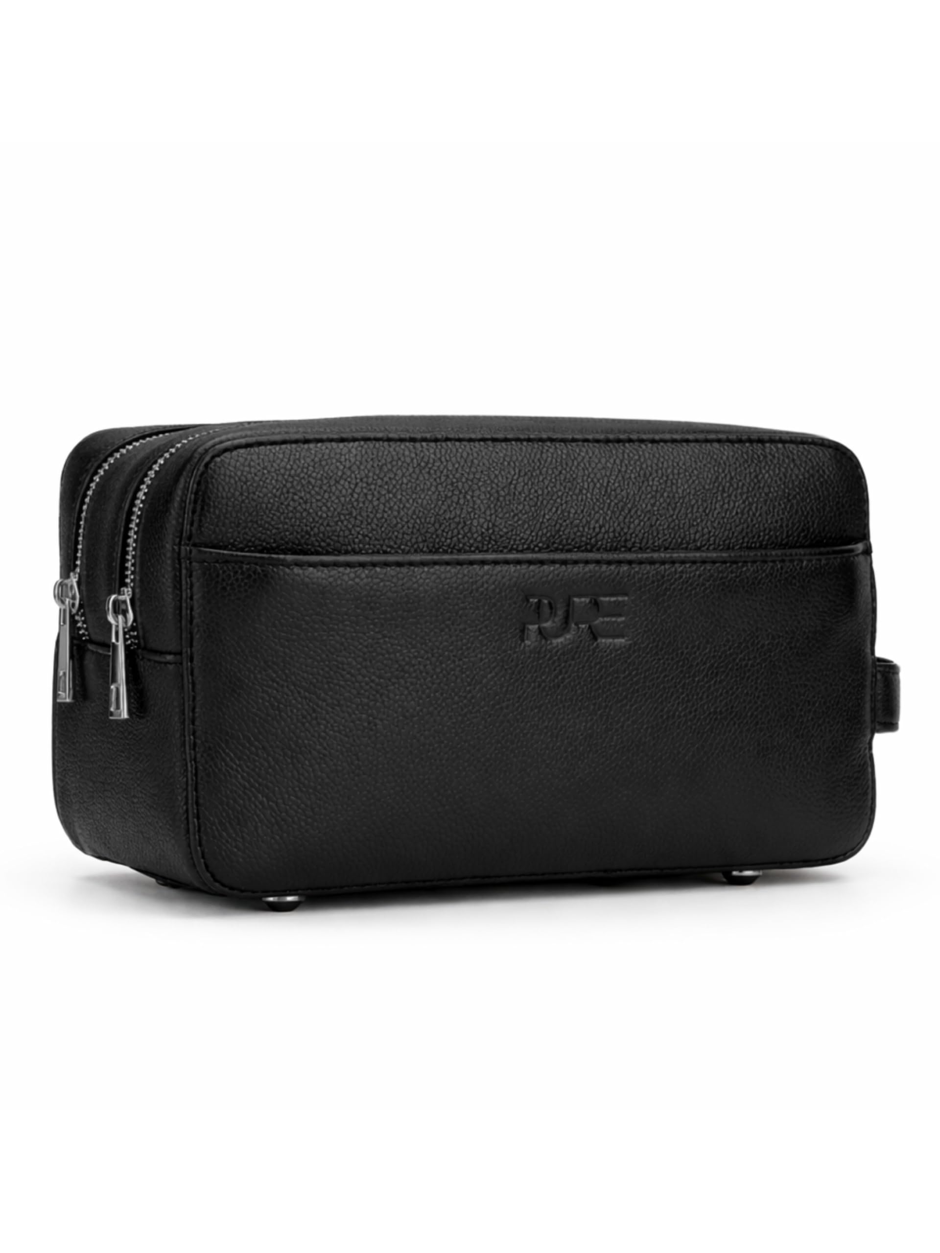 Beauty Case Uomo Pelle Vera - Necessaire da Viaggio Uomo Elegante, Borsa da Toilette in Pelle, Organizer Lusso Artigianale - Atlas