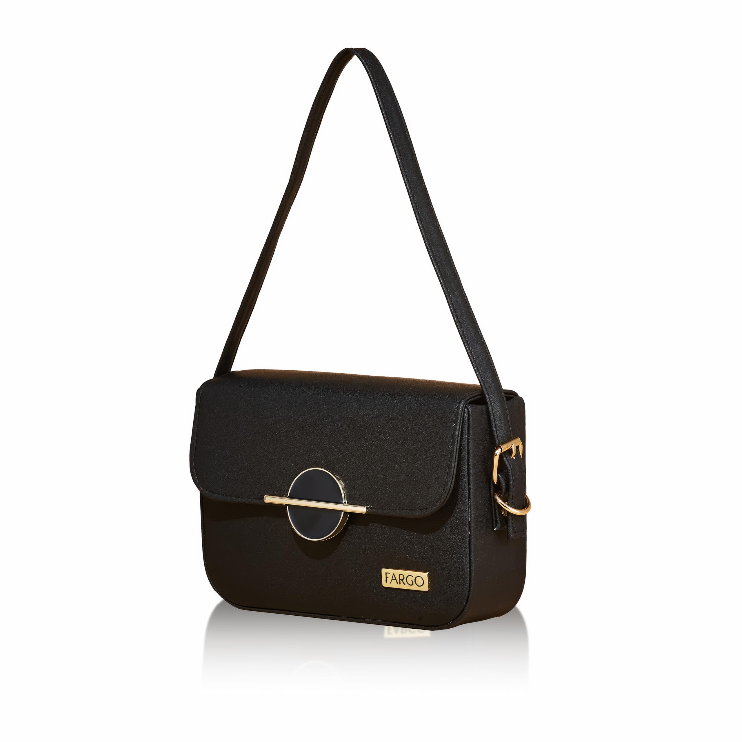 Fargo PU Women's Sling Bag Cross-Body Black - Image 1