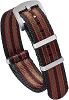 watchdives Nylon Watch Band 18mm 20mm 22mm - Multicolor Breathable Replacement Straps for Men Women, Secure Y-Strap Design