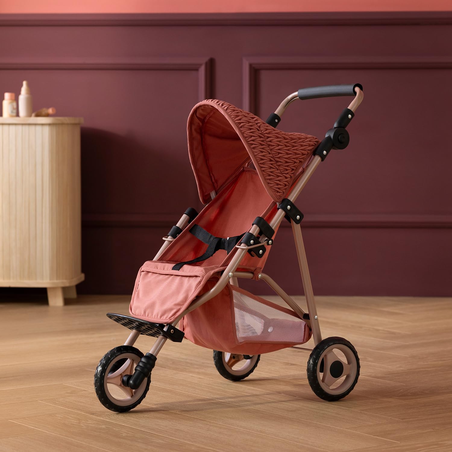 Poussette pour poupée howa, modèle Grace 2270, pour poupées jusqu'à 50 cm | Poussette élégante pour poupée, poignée de poussée réglable en hauteur, modèle grace 2270