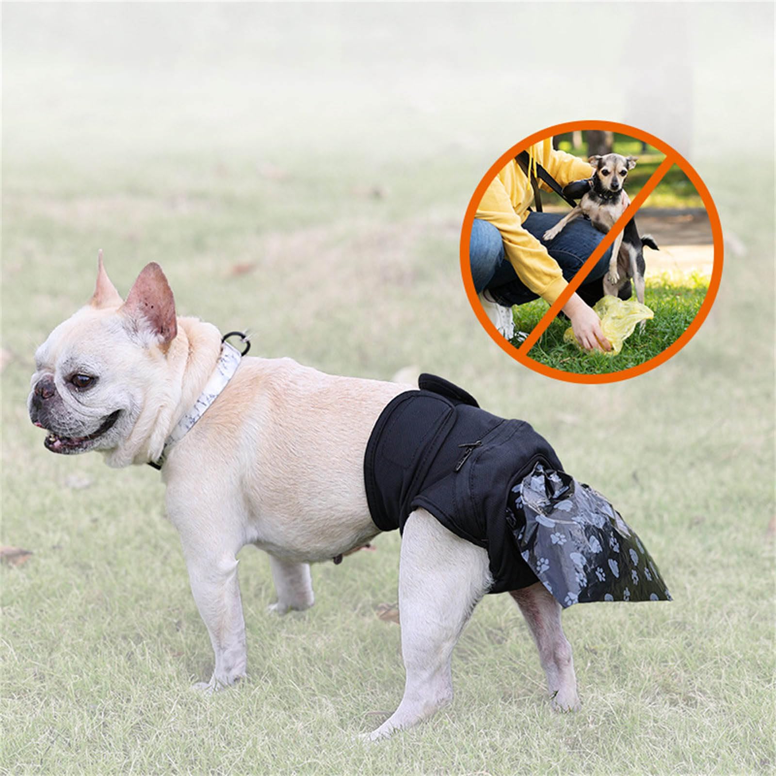 Slip menstruel pour chien - Culotte douce et confortable - Avec 50 sacs à déjections canines