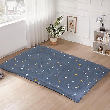 100% Cotton Floor Futon Mattress Cover with Zipper Queen Size Space