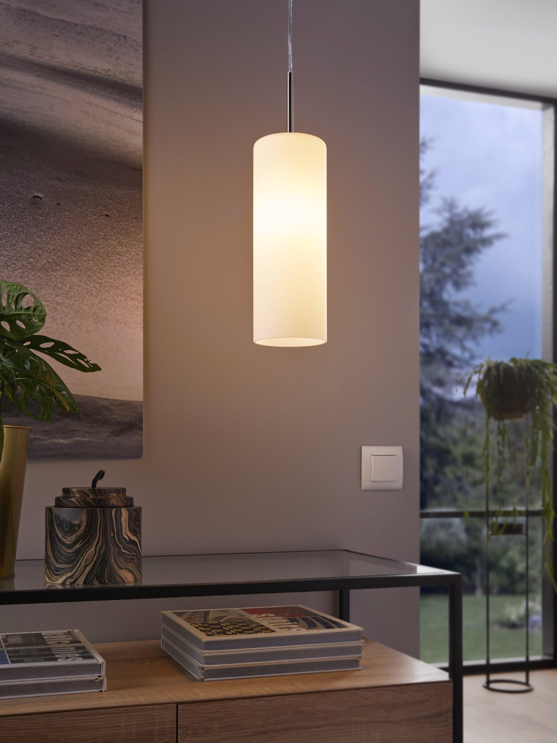 EGLO Lampada Da Soffitto CERTINO: Design In Acciaio Bianco E Nichel Opaco, Illuminazione LED Per Interni - 3