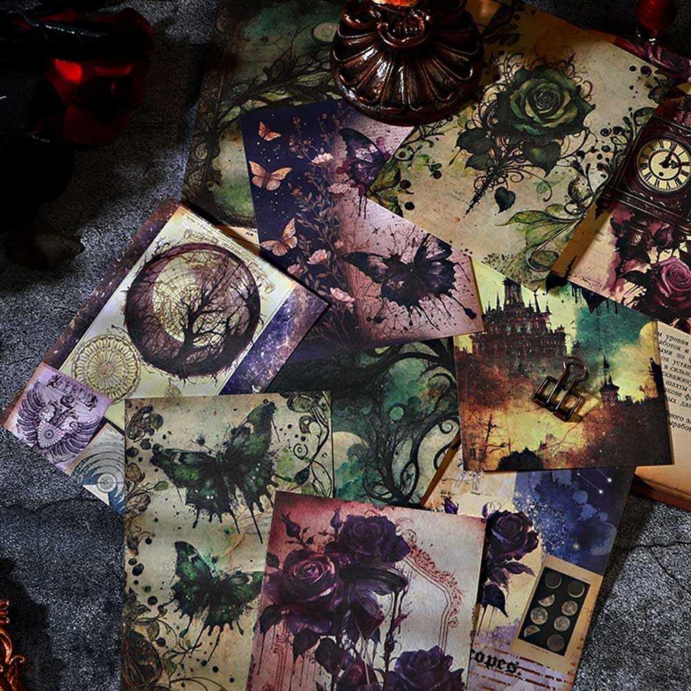 Gothic Scrapbook Paper - 80 Sheets for Journaling -3