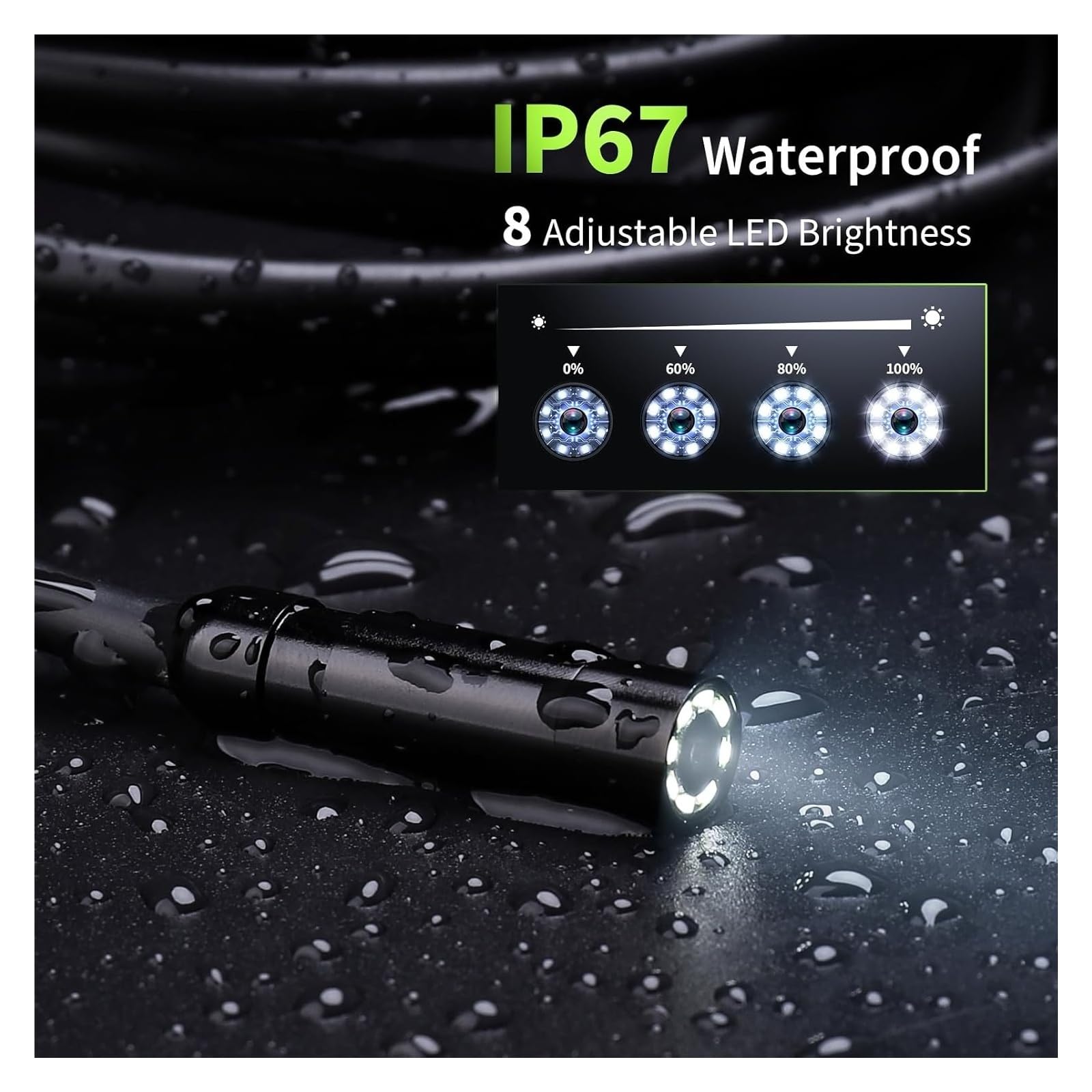 Periscopio, Telecamera for endoscopio da ispezione 4,3" con periscopio HD 1920P, strumenti for fognatura a serpente impermeabili IP67
