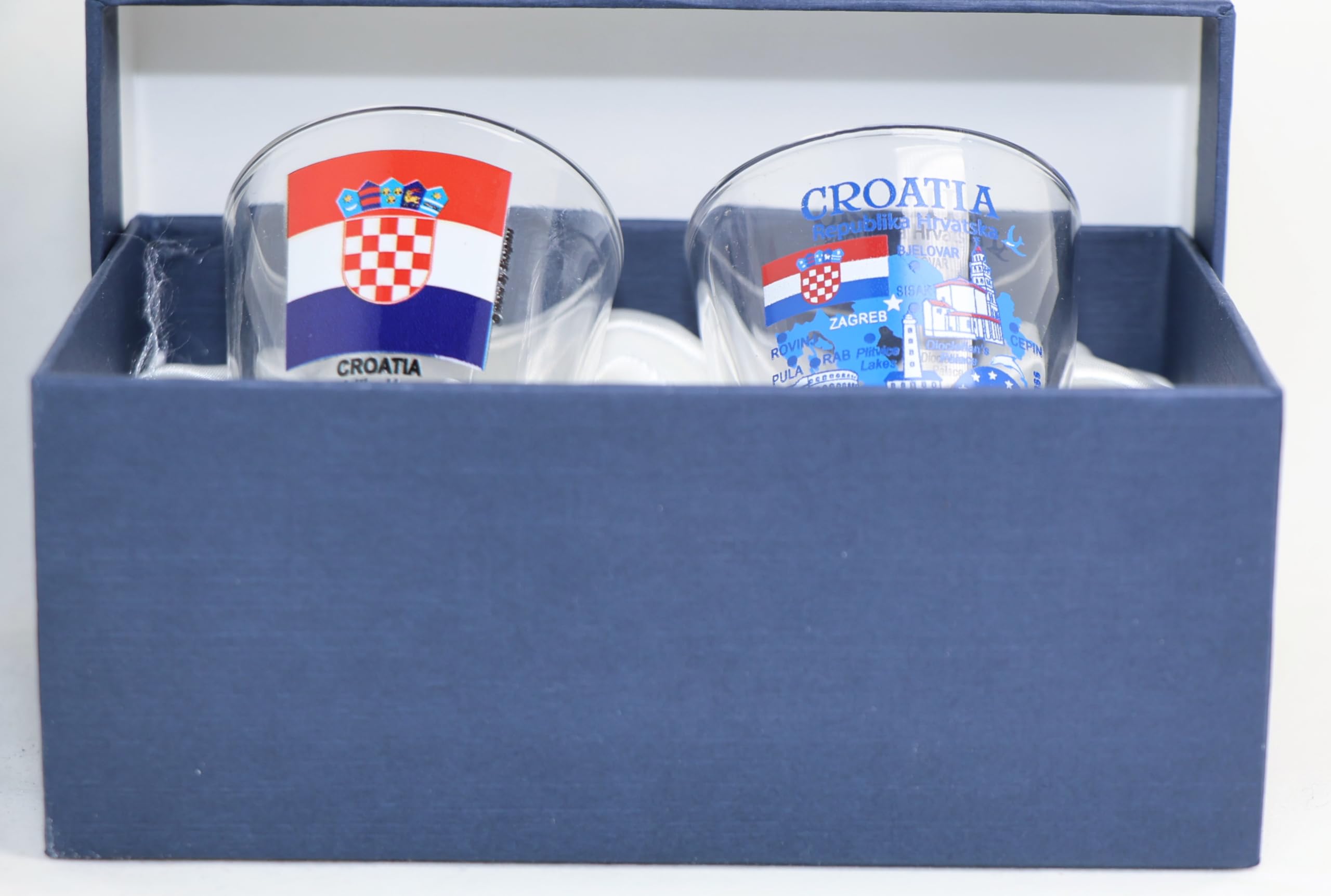 Ensemble De Verres à Liqueur Souvenirs En Boîte De Croatie (lot De 6